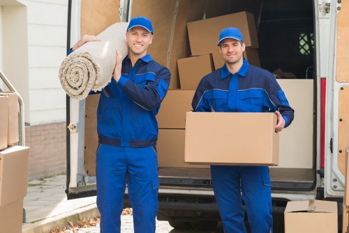 Removal team planning a flat move in Earls Court