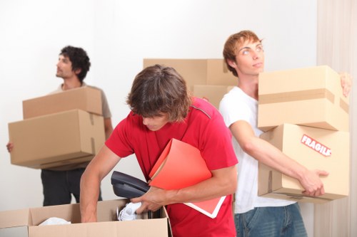 Commercial moving truck service for an office relocation in Earls Court