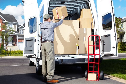Moving van loaded for an Earls Court property relocation